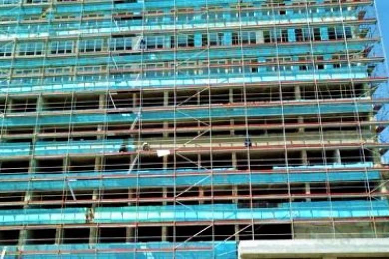 Facade scaffolding for GBS - Police Academy